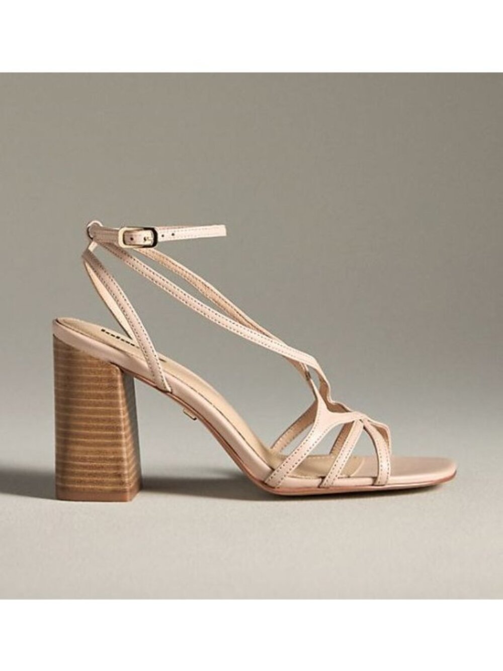 NWB Lola Cruz Angela Heeled Strappy Sandals Neutral Size EU 40 US 9 $190 [jb]